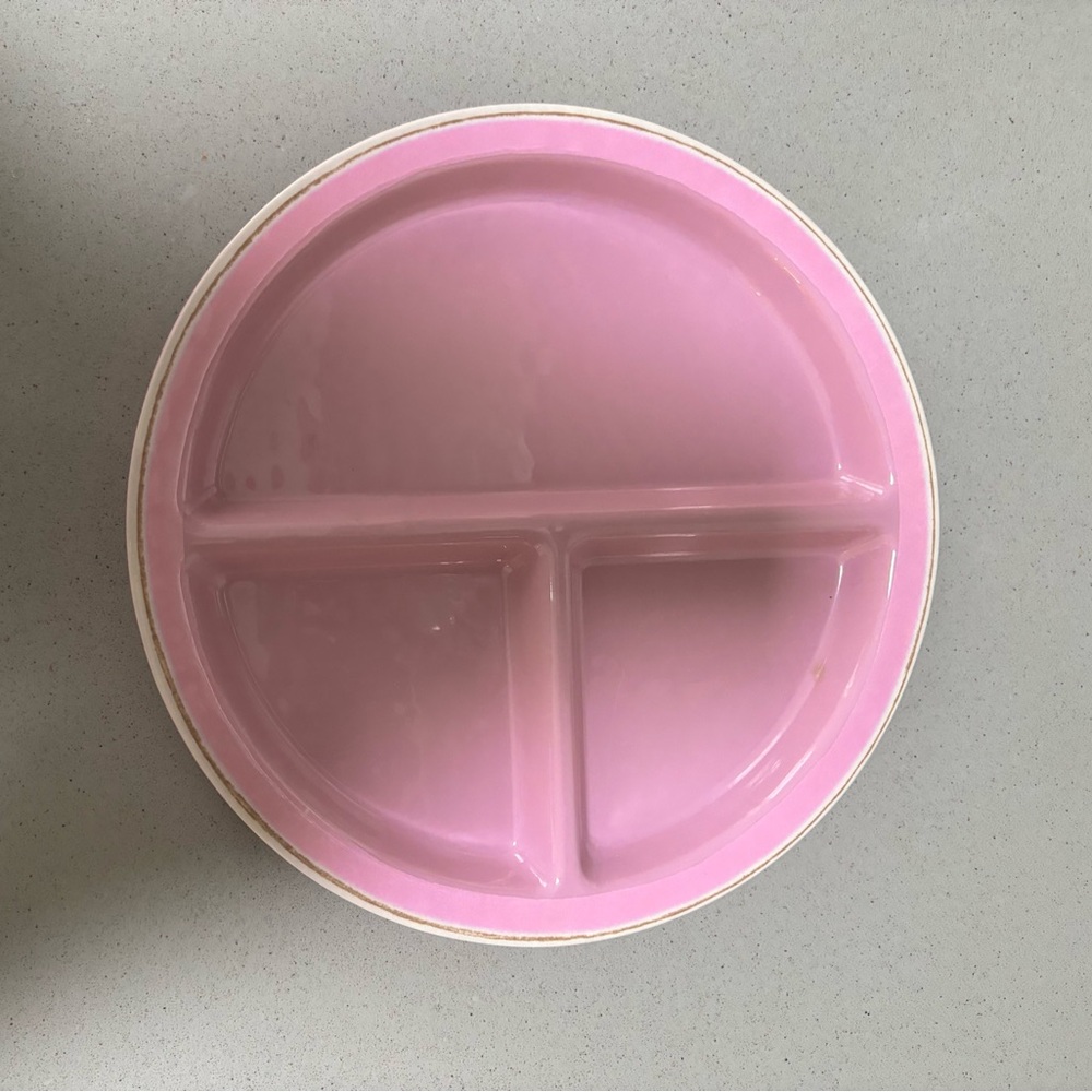 Pottery Barn Kids Pink Divided Plate